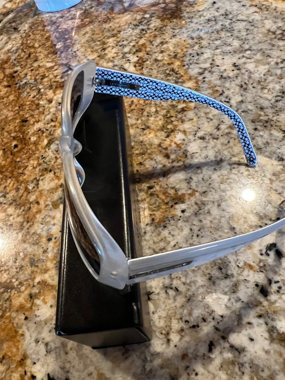 Coach Clear Frame Sunglasses with Black Lenses - Picture 2 of 9